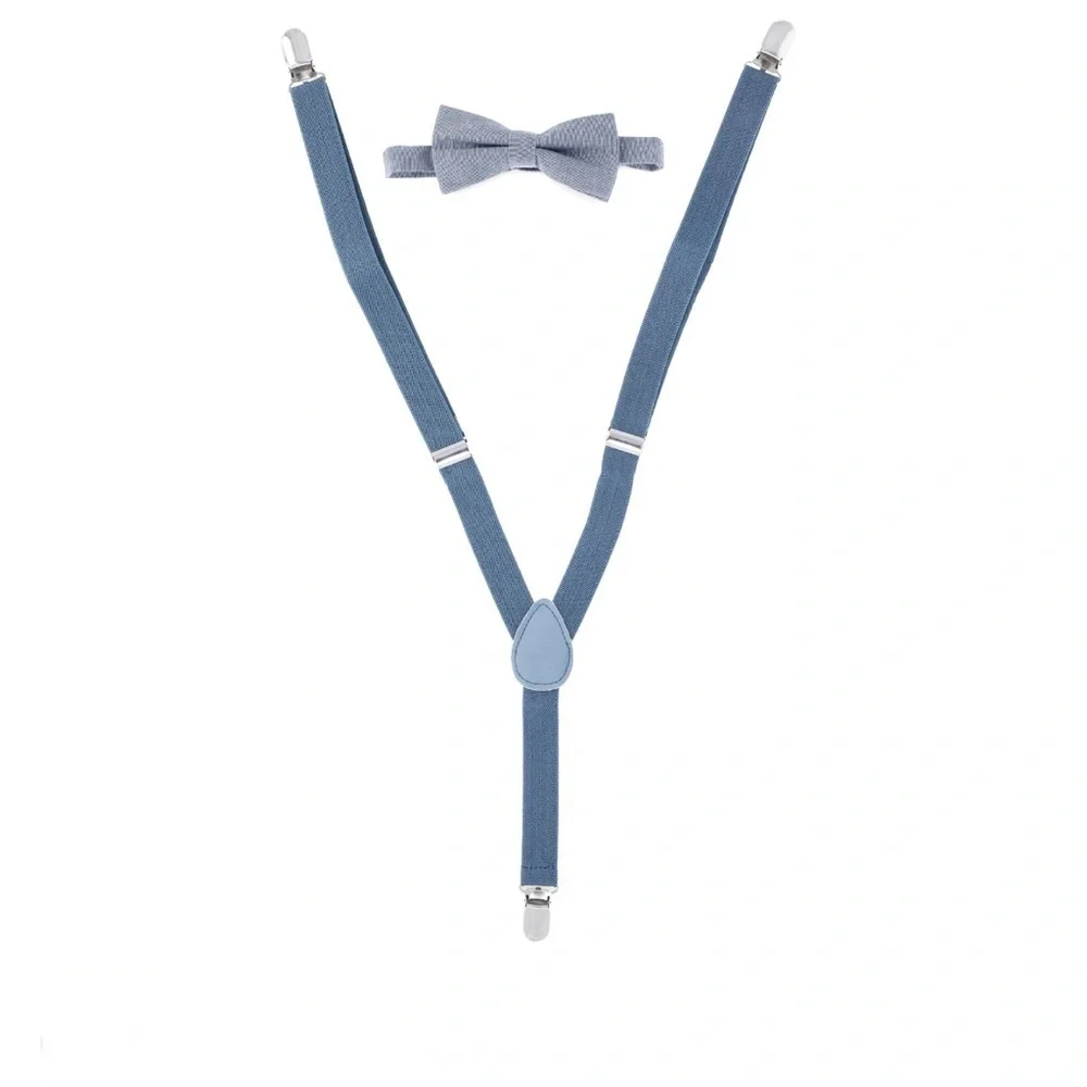 Boys Stretch Suspenders and Bow Tie Set, 2-Piece & Necktie and Pocket Square Set